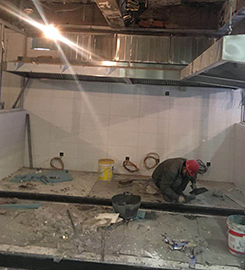 山西機電廠食堂廚房工人安裝圖